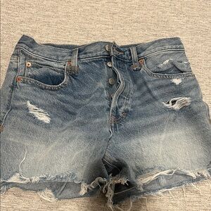 We The Free Distressed Blue Jean Shorts